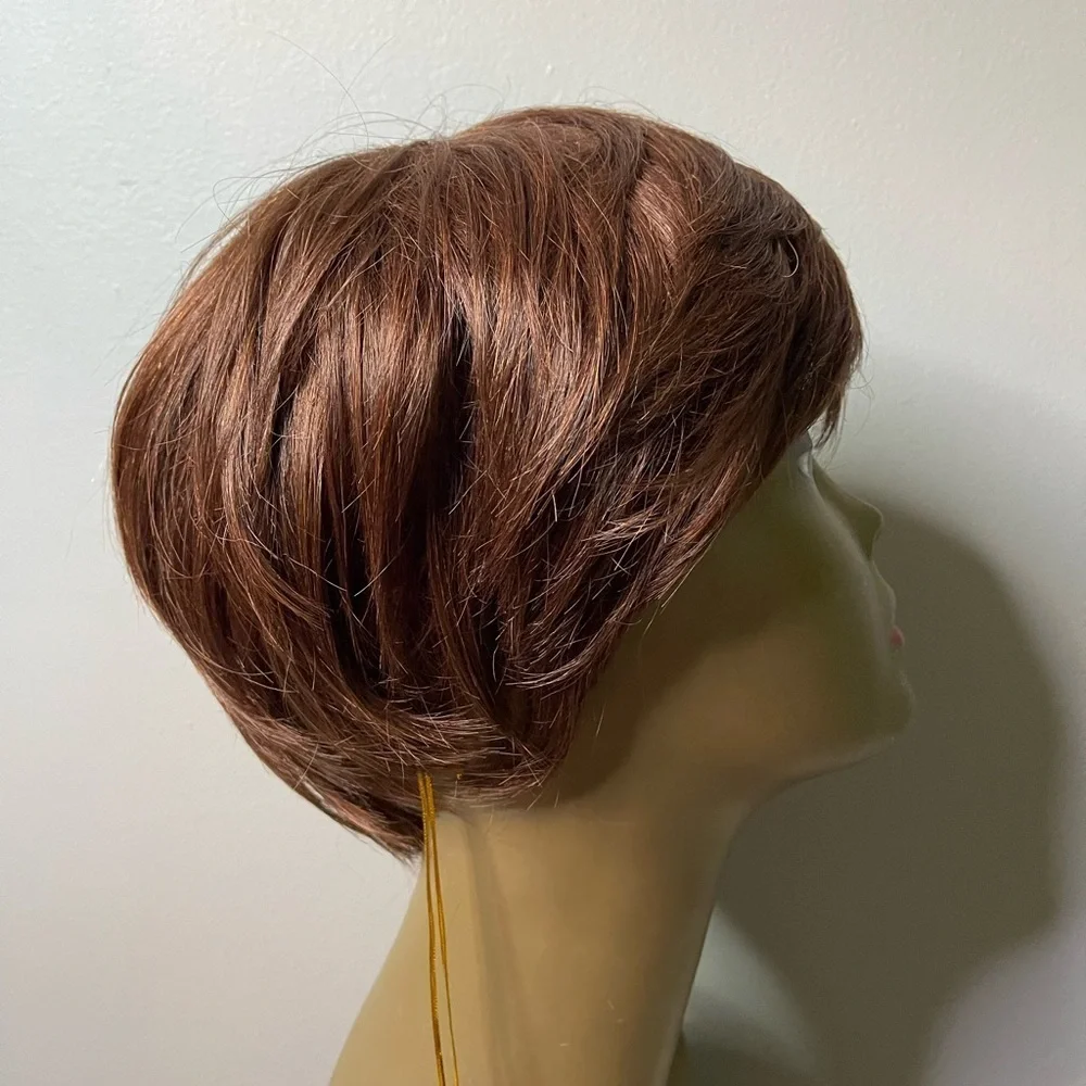 HairCube Blond Unicorn Short Brown Synthetic Wig Layered Pixie Costume Everyday